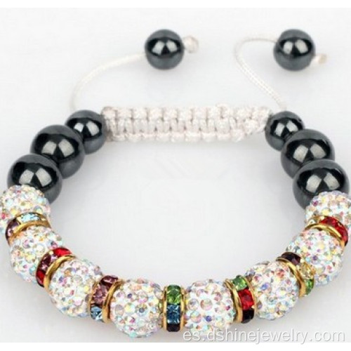 Pulsera Original Real Shamballa pulsera de perlas de cristal de arcilla